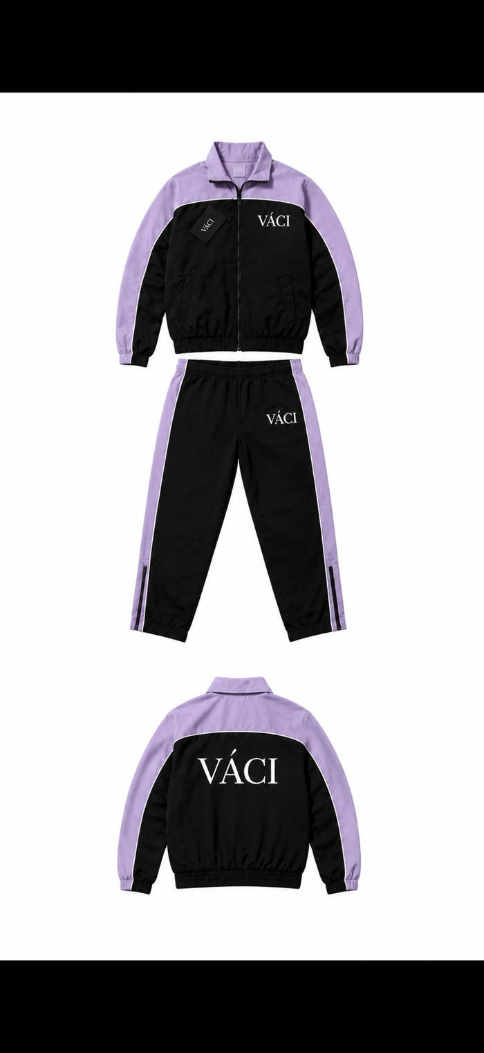 VACI Pluto tracksuit, purple and black